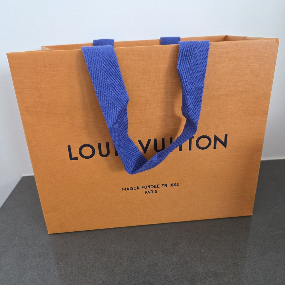 Medium Louis Vuitton Orange Bag with Blue Straps